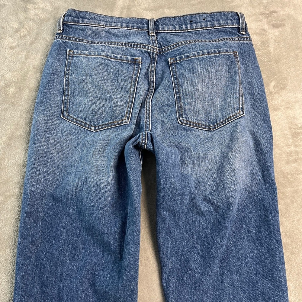 Banana Republic Vintage Straight Jeans Womens 28L (29x28) Distressed Raw Hem - Picture 11 of 13